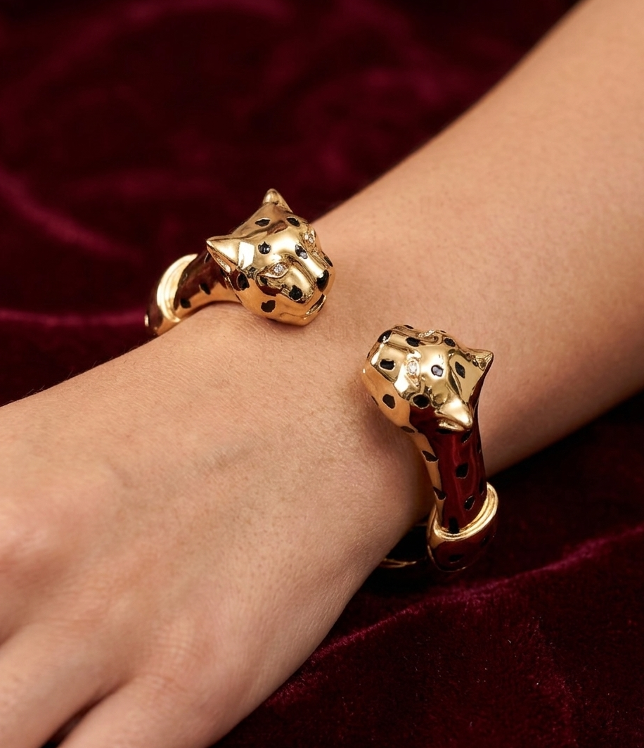 Bracelet-Jonc -BIG Panthère - black - Polina Firenze