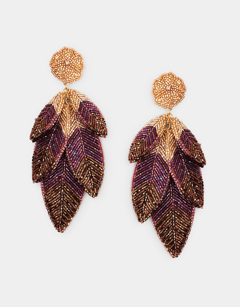 Boucles d'oreilles LEAVES multicolor - Olivia Dar