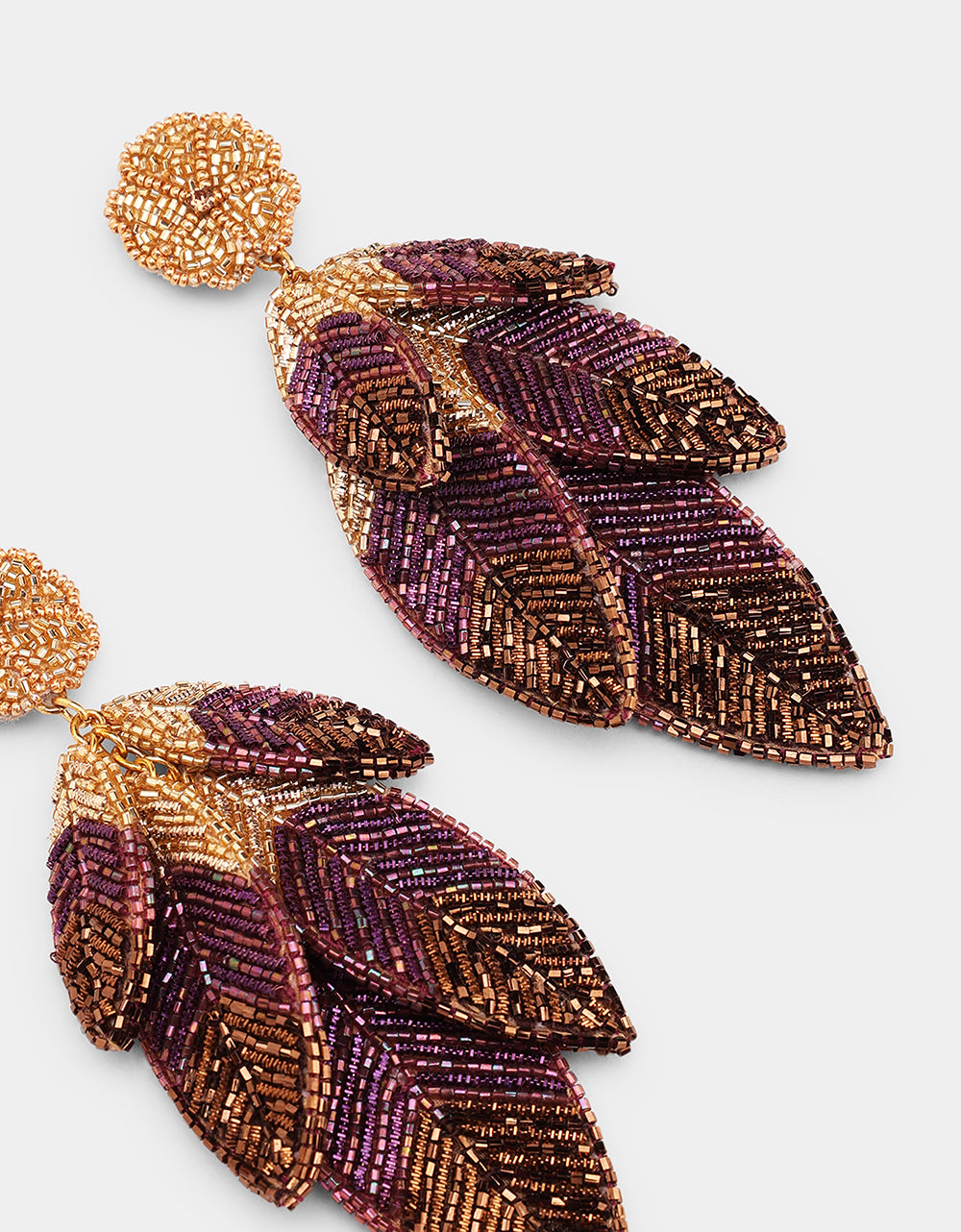 Boucles d'oreilles LEAVES multicolor - Olivia Dar