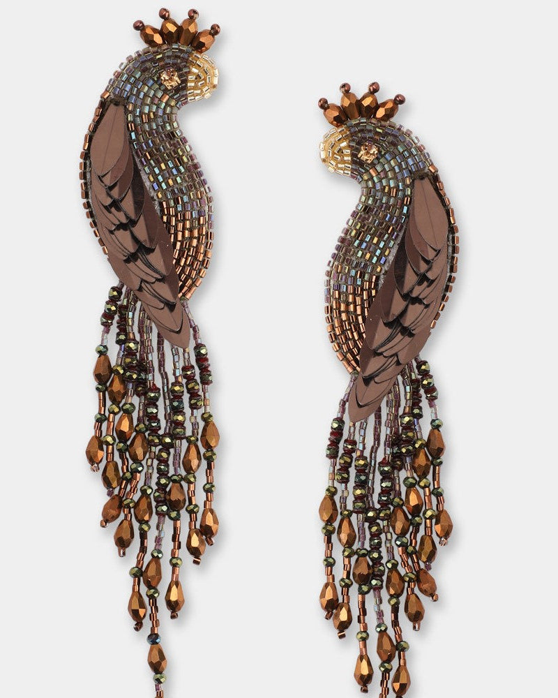 Boucles d'oreilles PEACOCK - Olivia Dar