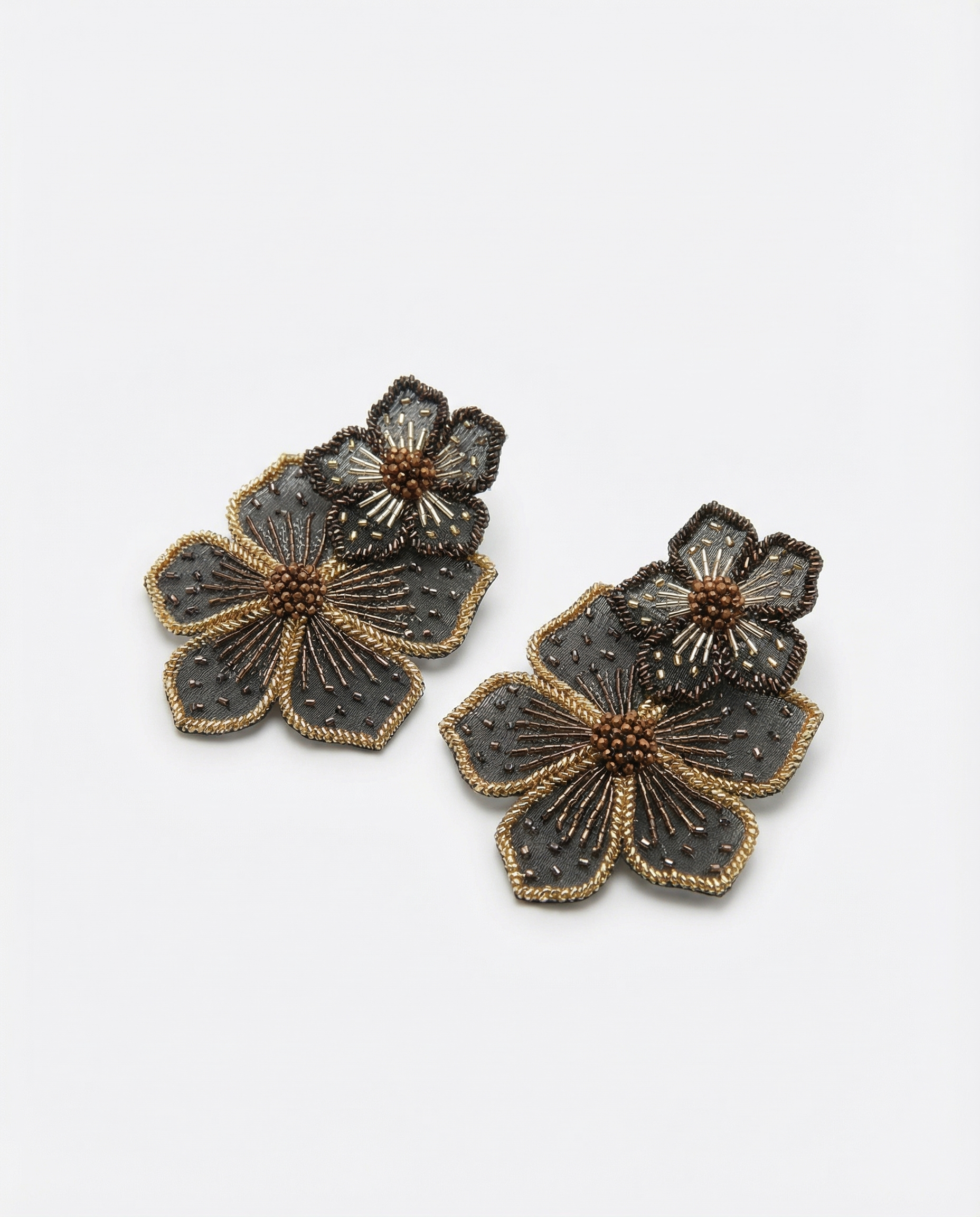 Boucles d'oreilles Double Peonie - Olivia Dar