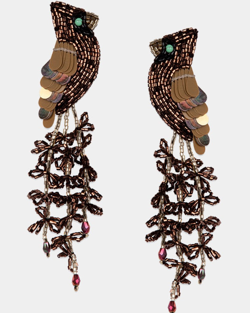 Boucles d'oreilles Cardinal - Olivia Dar