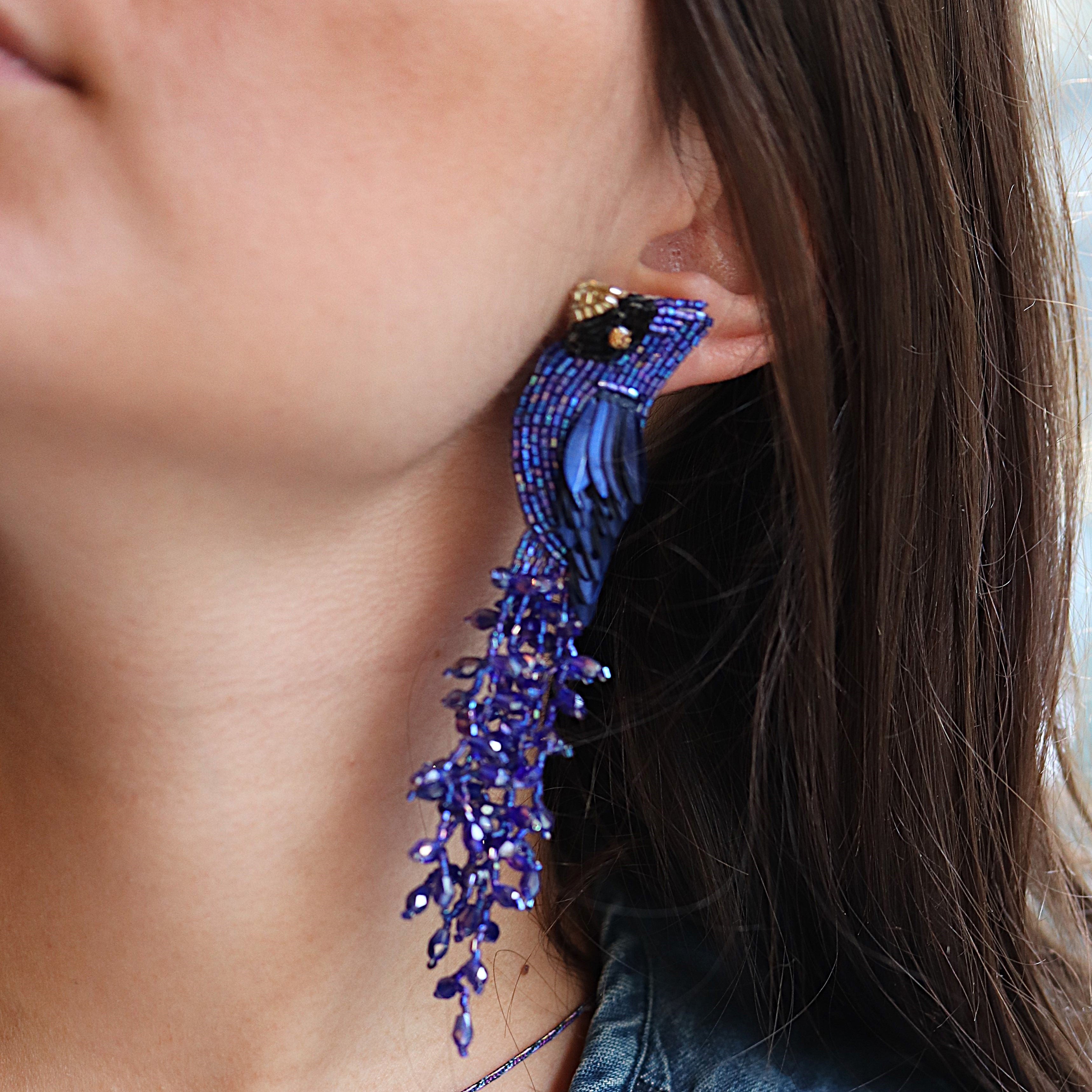 Boucles d'oreilles Cardinal - Olivia Dar