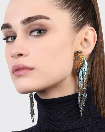Boucles d'oreilles PEACOCK - Olivia Dar