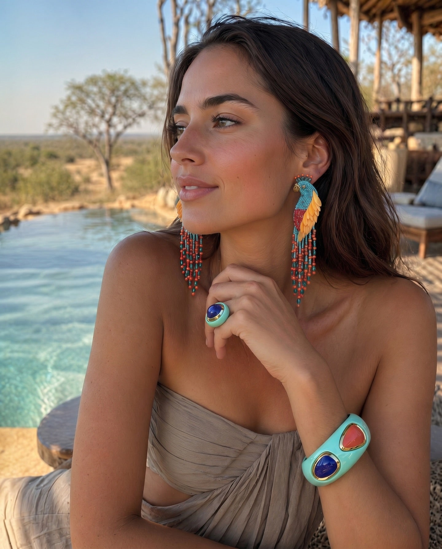 Boucles d'oreilles - PEACOK - Olivia Dar
