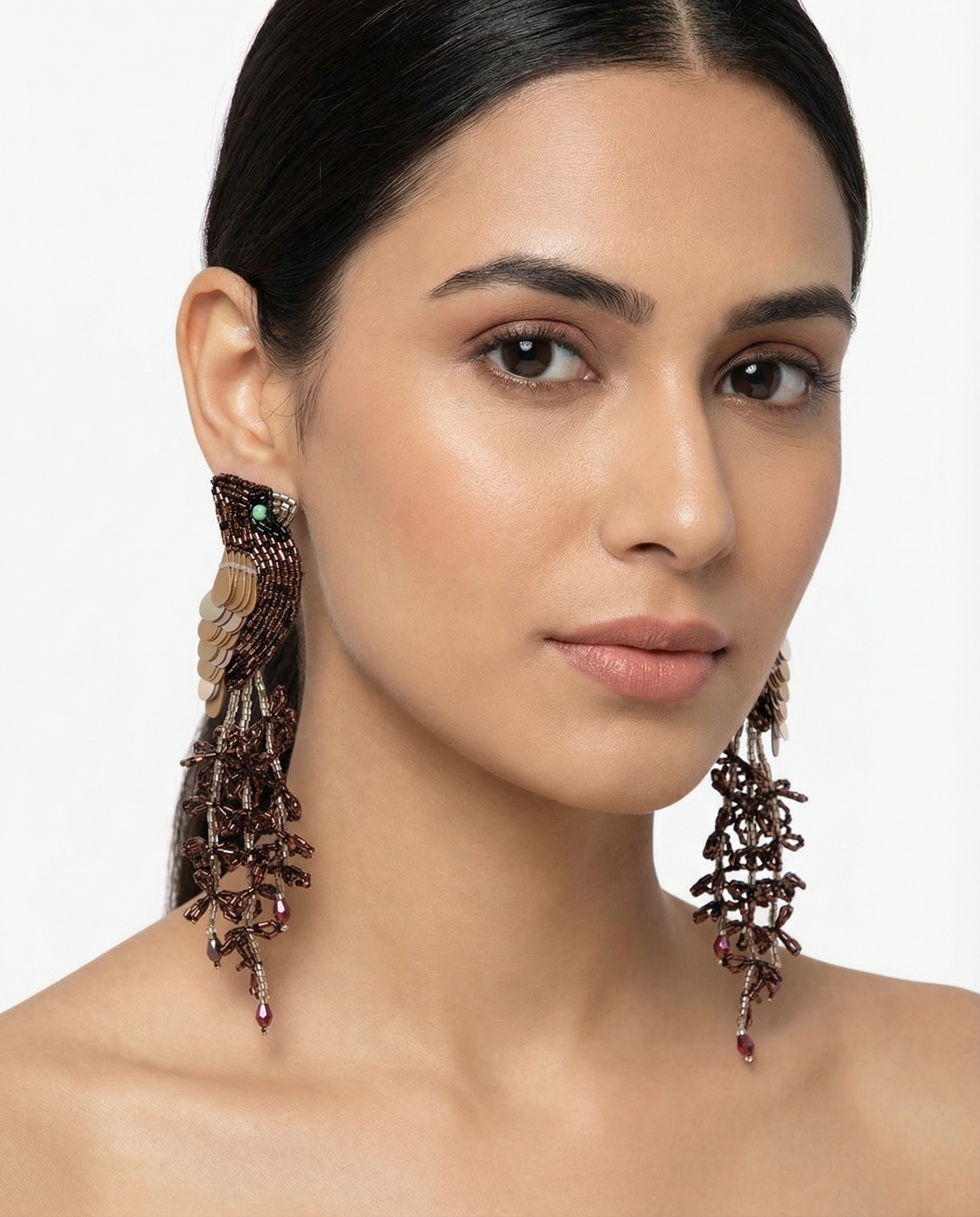 Boucles d'oreilles Cardinal - Olivia Dar