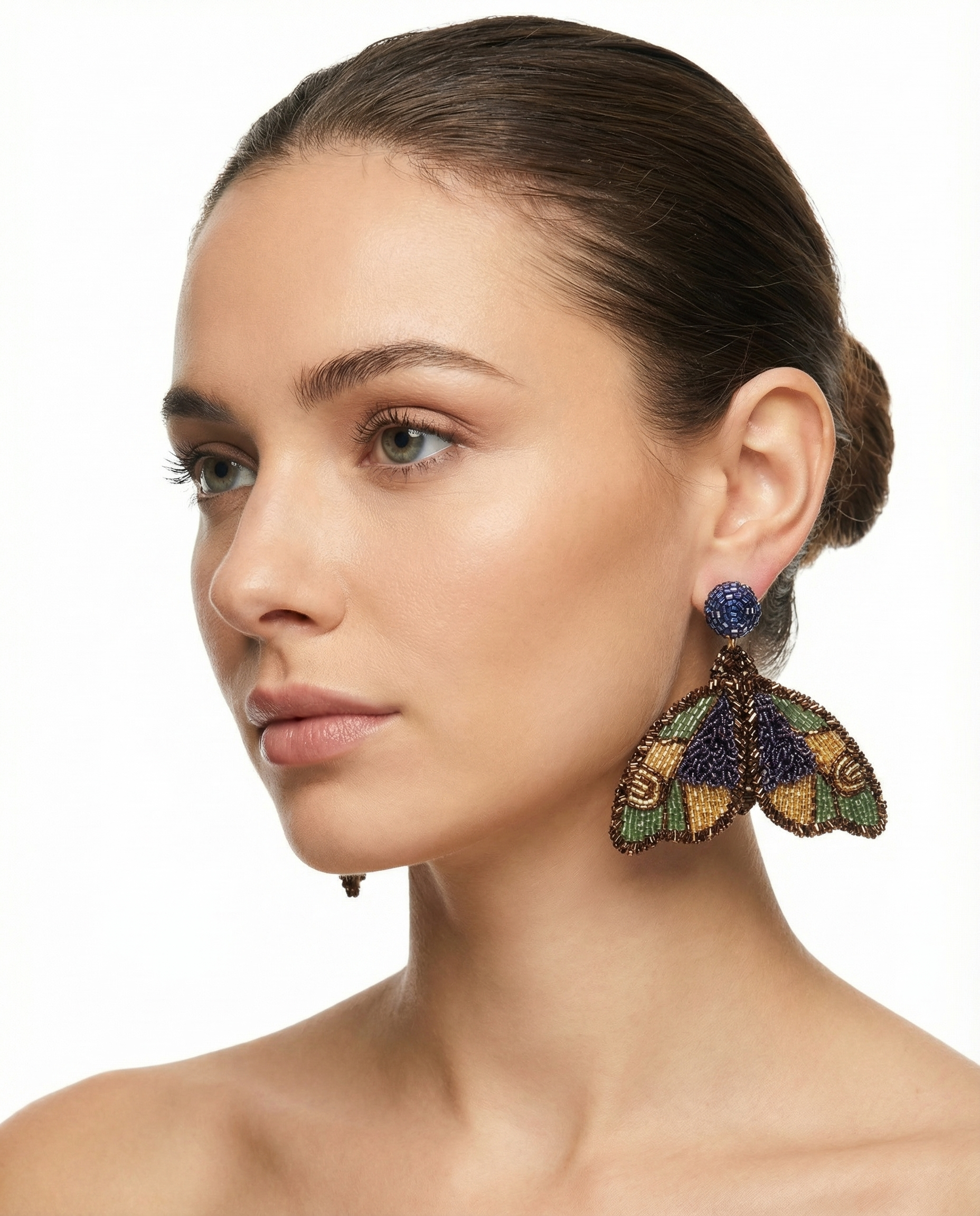 Boucles d'oreilles Papillon de Nuit - Olivia Dar