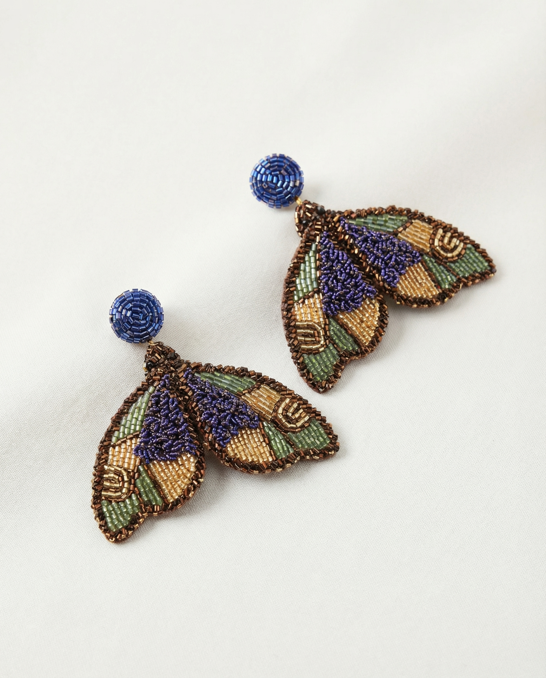 Boucles d'oreilles Papillon de Nuit - Olivia Dar