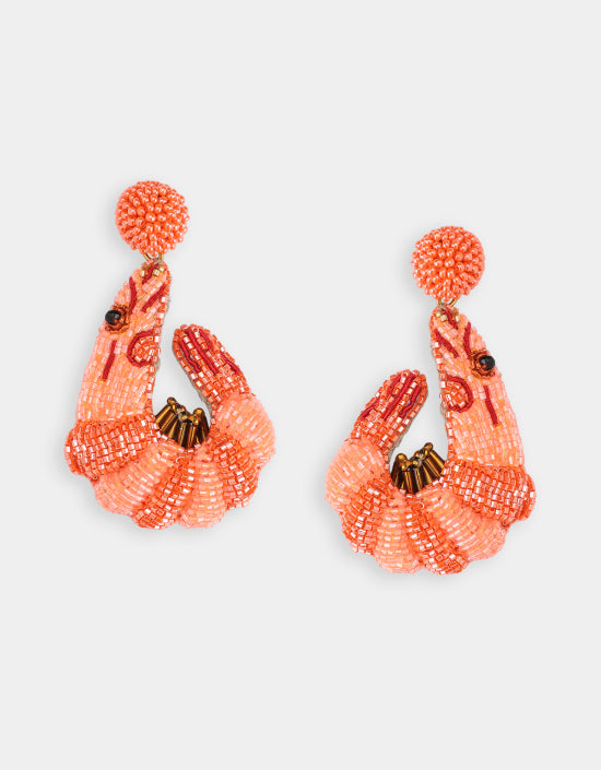Boucles d'oreilles - Brodée - Crevettes - Olivia Dar