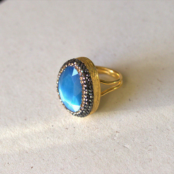 Bague LAGUNE SERTIE - HO