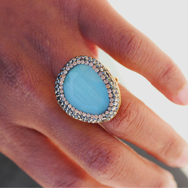 Bague LAGUNE SERTIE - HO